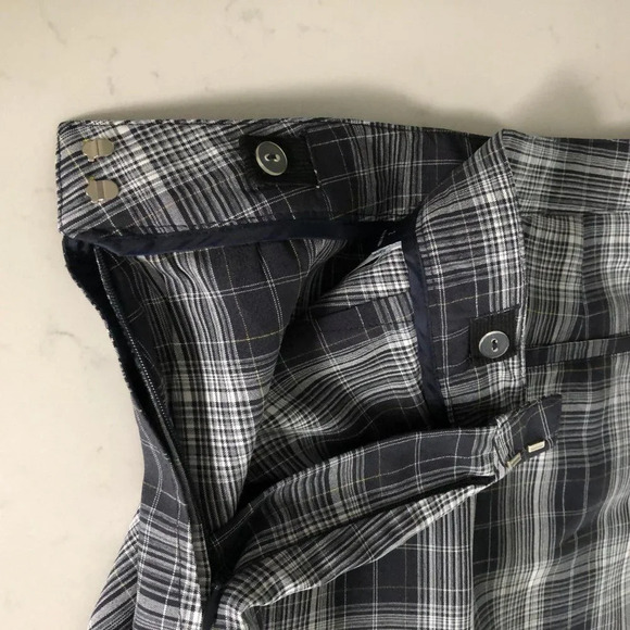 Vuarnet Sport Athletic Plaid Polyester Golf Skirt/Skort Navy + White Sz 2 NWOT - Picture 8 of 13